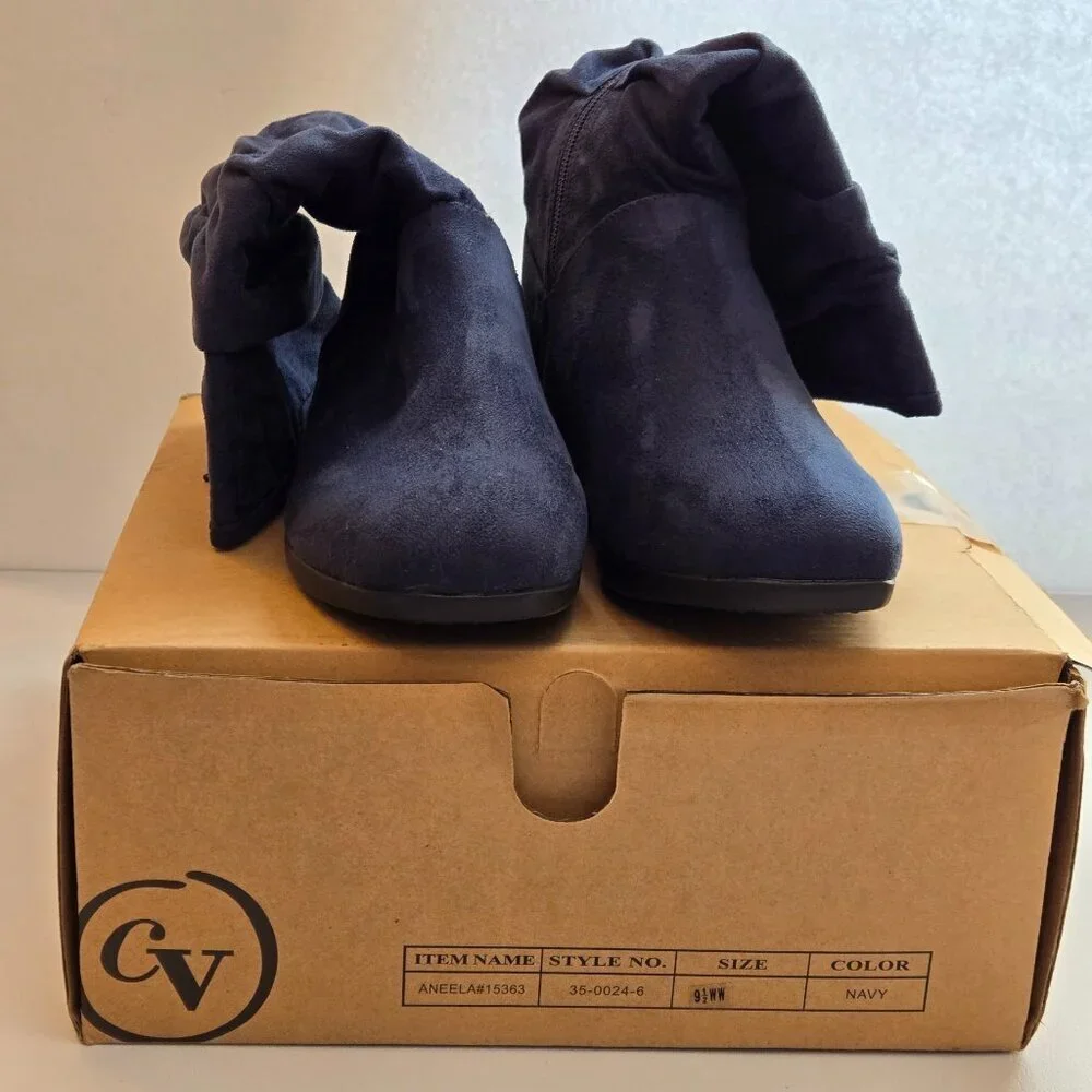 Women’s Navy Slouch Mid-Calf Boot